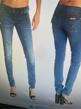 Hudson Collin Skinny Jeans-27 Back Flap Pocket raw hem